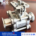 Pince d&#39;équipement industriel End 3pc Ball Valve